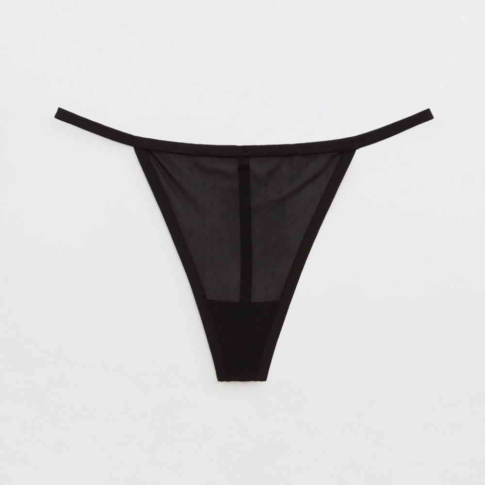 Aerie SMOOTHEZ Mesh String Thong Underwear